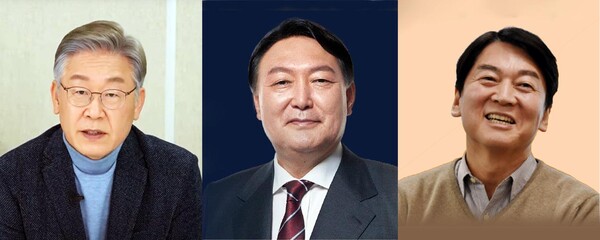 이재명 윤석열 안철수 (사진-각 후보SNS)