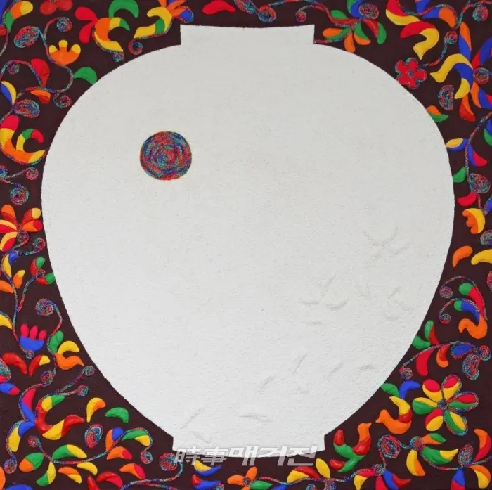 김성혜, 빛 해 달, 161 91.0×91.0cm Mixed media