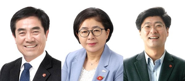 제주특별자치도의회 박원철, 김경미, 문종태 의원(사진 왼쪽부터)