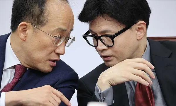 한동훈 국민의힘 대표와 추경호 원내대표.(사진_국민의힘)