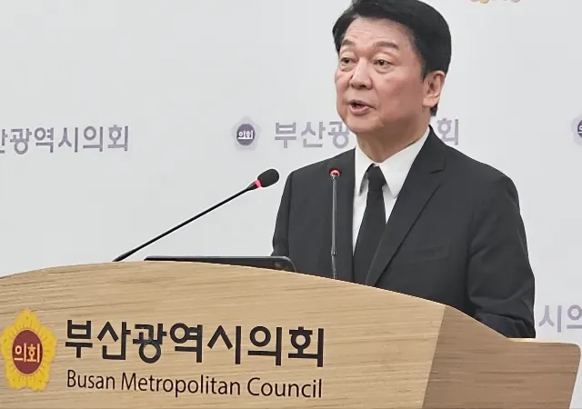 안철수 의원이 부울경을 해양경제 중심지로 육성하겠다고 밝혔다.(사진_권보경 기자)