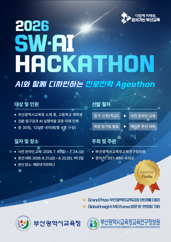 2026 SW․AI 해커톤 대회 홍보 포스터. (사진_부산교육청)