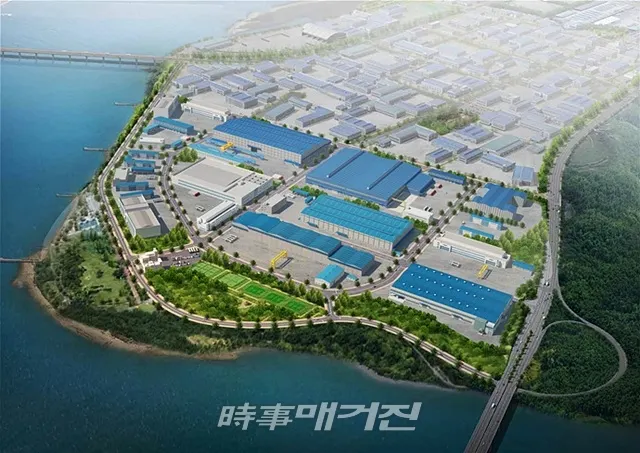 광양시는 태인동 명당마을 일원에 광양국가산업단지 명당3지구를 조성하고 있으며, 산업·지원시설용지 등 총 74필지를 선분양 진행하고 있다.사진은 광양국가산업단지 명당3지구 조감도이다/(사진_광양시청)