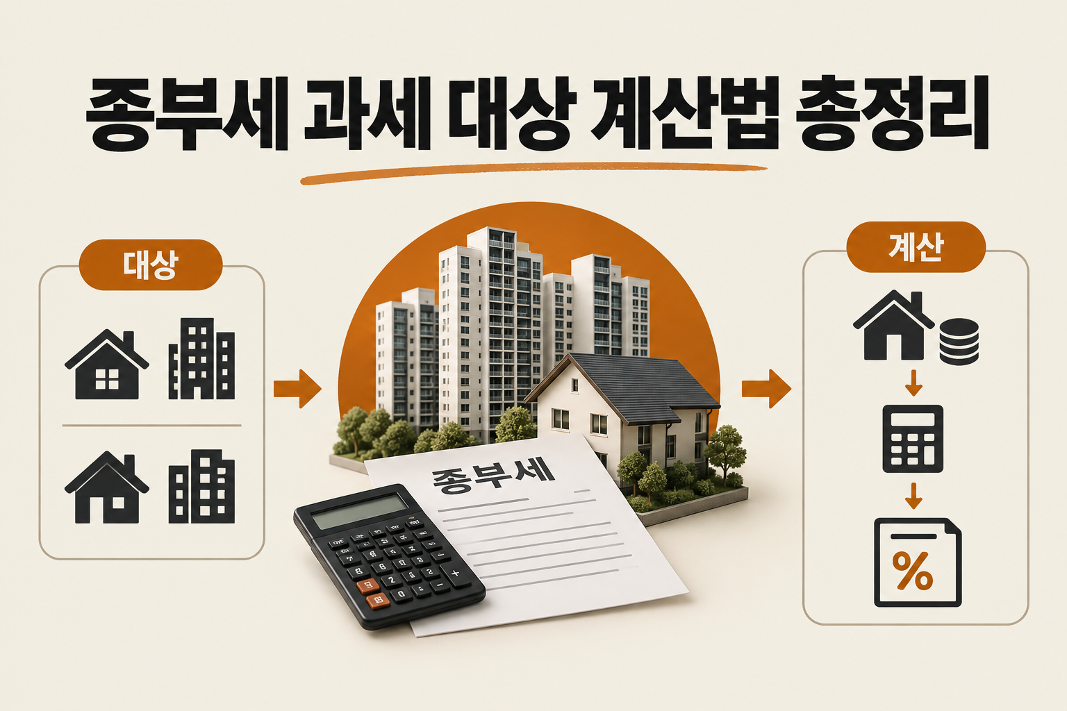 종합부동산세 과세 대상과 세액이 공시가격에서 여러 단계를 거쳐 정해지는 계산 구조를 다룬 글