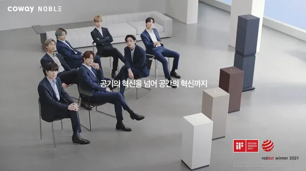코웨이, 방탄소년단 노블 공기청정기 TV광고 온에어