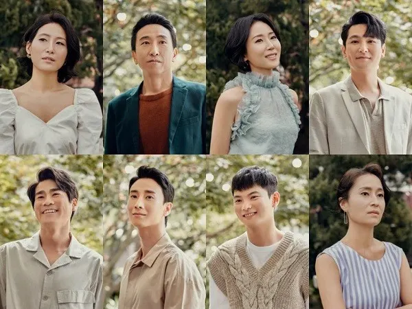 연극 '와이프(WIFE)' 캐스트 (왼쪽 상단부터)이주영, 오용, 손지윤, 백석광, 우범진, 정환, 송광일, 김현 / 사진_마크923