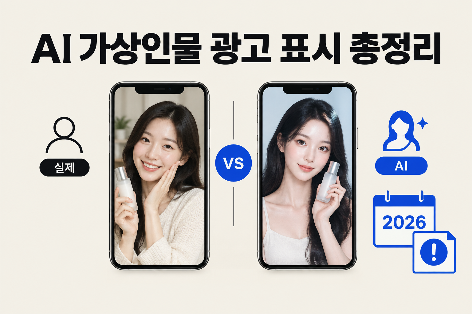 인공지능으로 만든 가상 인물이 광고에 등장할 때 실제 사람과의 경계를 소비자에게 알려야 하는 표시 규제를 다룬 주제