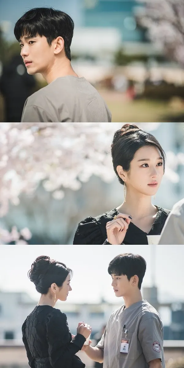 tvN 새 토일 드라마 '사이코지만 괜찮아' 김수현과 서예지의 '심쿵' 투샷 스틸이 공개됐다. / 사진_tvN