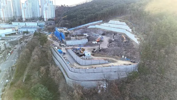 세천 달서중·고등학교 신축 공사현장.(사진_달성군)