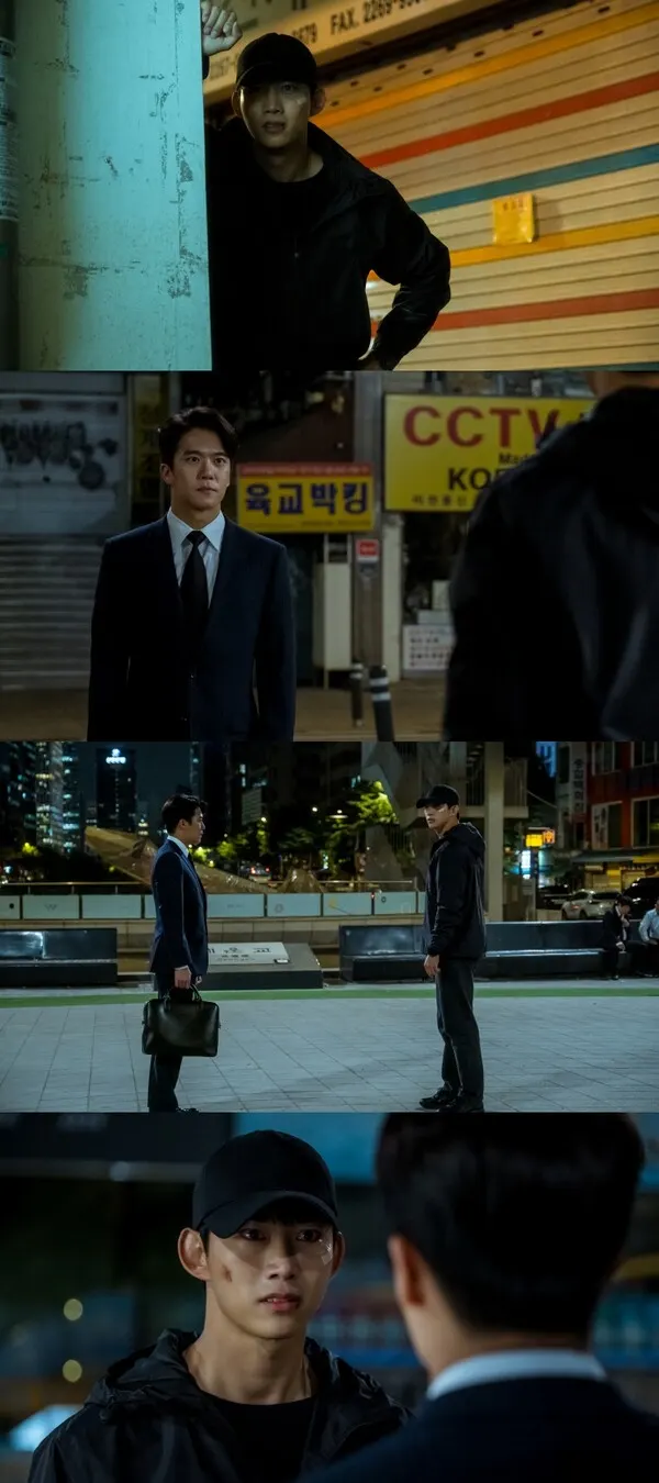 드라마 '블라인드' 옥택연, 정은지와 위태로운 현장(사진=tvN)