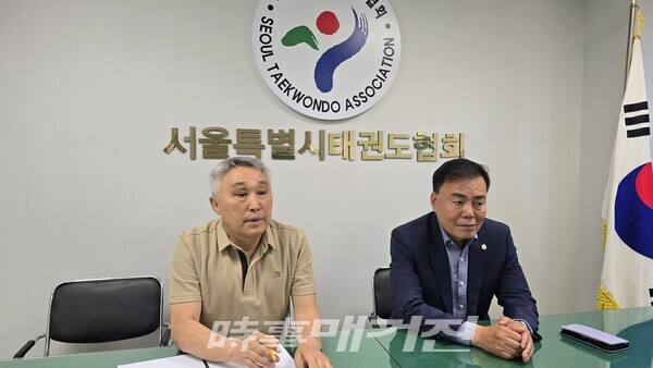 좌측 박창식 부회장 우측 이자형 회장 (사진_이성만 기자)