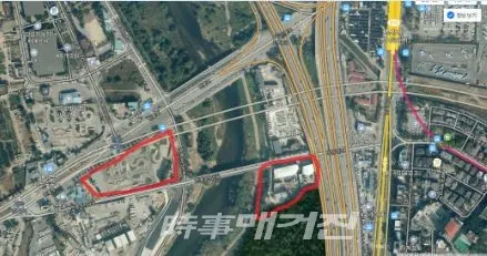 삼표레미콘이 공장이전을 검토중인 송파 장지동과 강남 세곡동의 부지