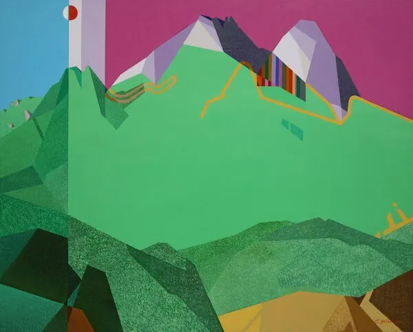 최예태, 신록의찬가, 162.2x130.3cm, mixed media, 201