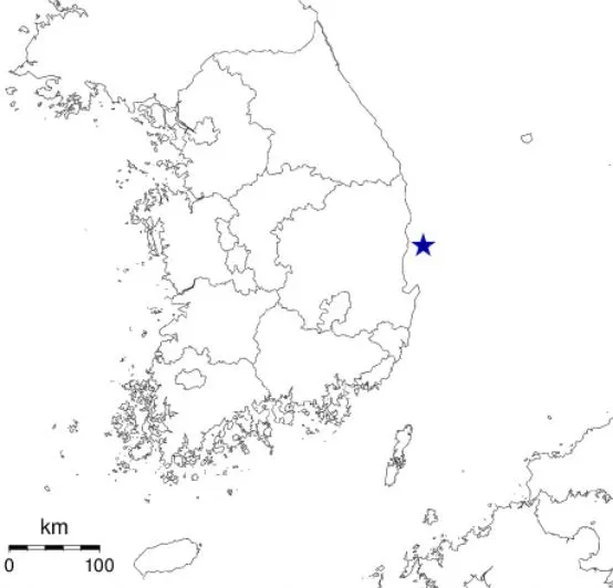 경북 영덕군 동북동쪽 부근 지진 (사진=기상청)