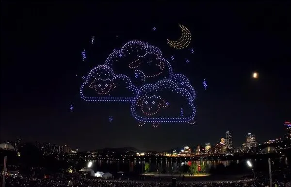 2023년 한강 불빛 공연 현장 사진(사진_서울시)