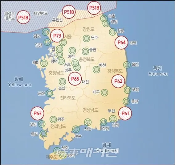 전남지방경찰청은 국가중요시설 ‘가급’인 한빛원전의 안전을 위해 관계기관과 적극 협조하여 원전 주변 비행금지 구역 내에서의 드론 조종 행위를 엄중단속 할 계획이다.이미지는 전국 관제권 및 비행금지구역 현황이다(이미지_국토교통부 홈페이지)