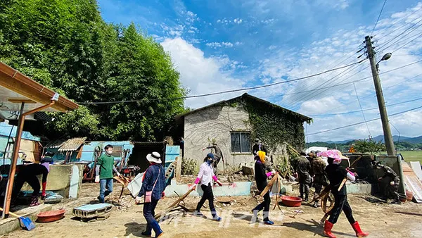 나주시가 8.15 광복절부터 사흘 연휴 동안 다시면 수해 복구에 막바지 총력전을 펼친다. (사진_나주시청)