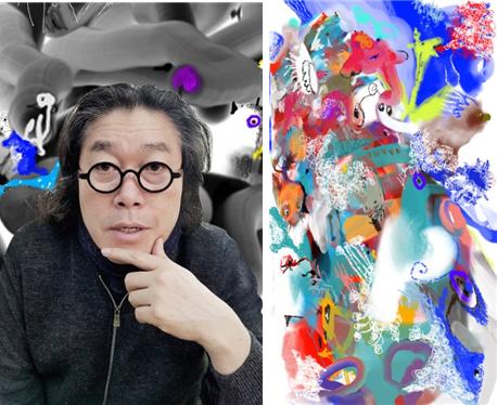 (좌)후랭키 화백. (우) hoo202002260208(경매중인 작품)