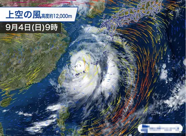 2022년 11호 태풍 힌남노 현재위치 실시간예상경로 (일본기상청 제공)