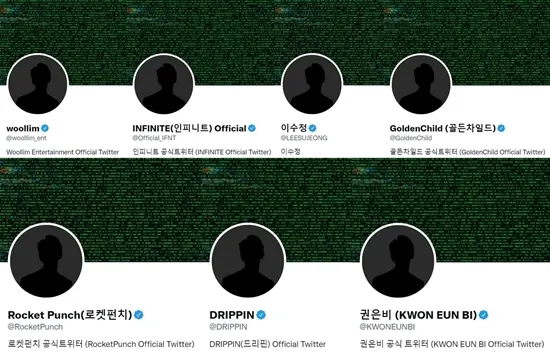 해킹된 울림 프로필 (사진=울림 트위터 프로필)