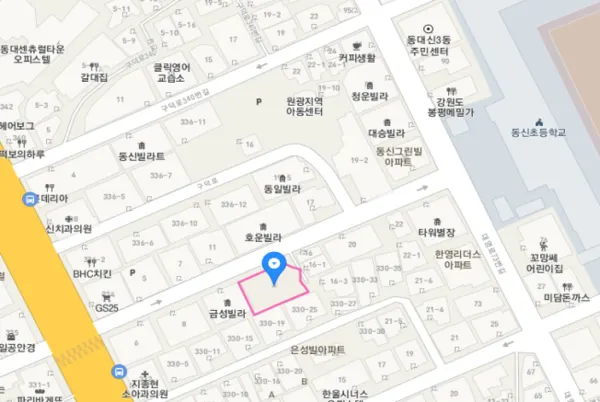 동대신동 실버복합문화센터 건립사업 위치.(사진_부산시)