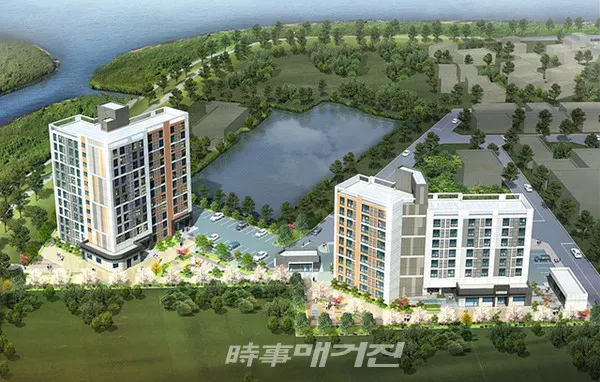 나주시는 “공공임대주택 건립사업 ‘이창지구 행복주택’이 오는 2022년 5월 준공을 목표로 본격 착공에 들어갔다”고 30일 밝혔다.사진은 이창지구 행복주택 조감도이다.(사진_나주시청)