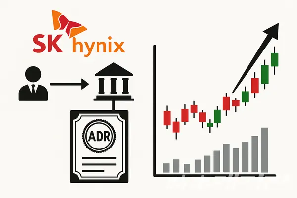 ADR 발행과 주가 상승. (사진_Chat GPT 생성)