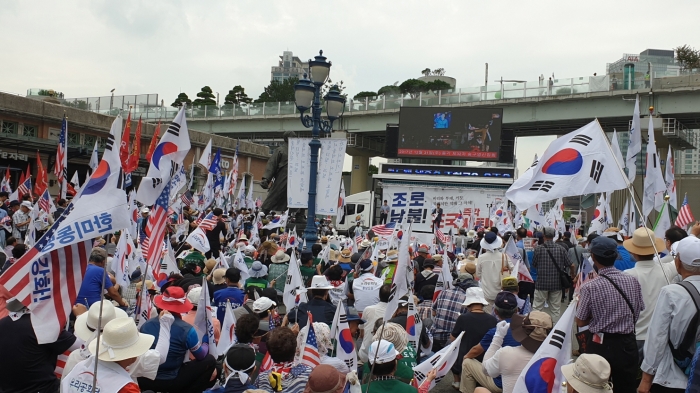 서울역 집회장면