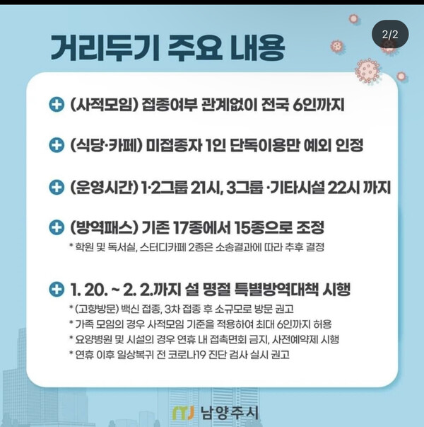 거리두기 (사진-남양주시 제공)