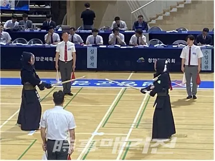 용인대총장기검도대회 대회 3일째 경기장면