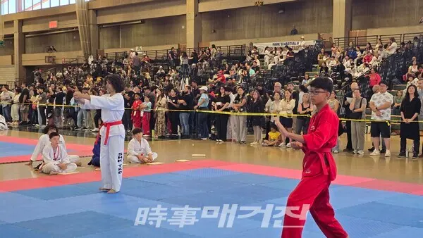 품새 경기를 하고 있다. (사진_이성만 기자)