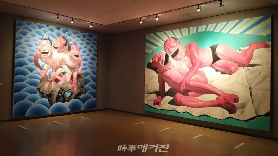 유에민쥔(岳敏君) 전시회 ‘한 시대를 웃다!’  / 사진_시사매거진 이두섭 기자