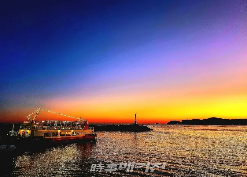 한 해의 마지막 일몰, 해운대 미포(사진_조용우)