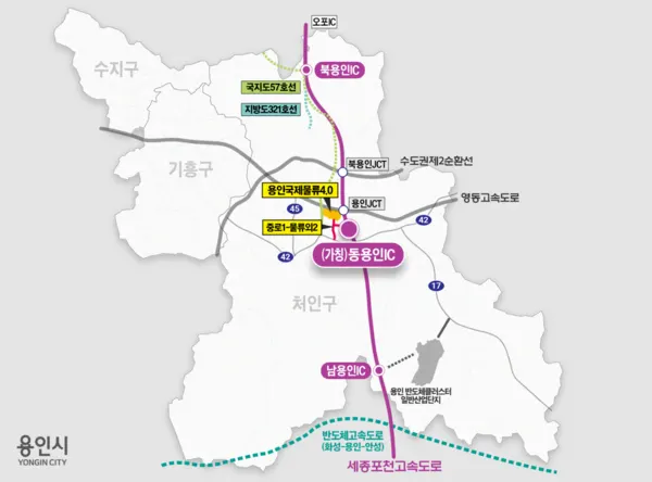 동용인IC위치와인근주요도로망 (사진_용인특례시)
