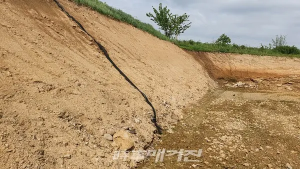 토사가 사라진 개인들사유지(사진_시사매거진)