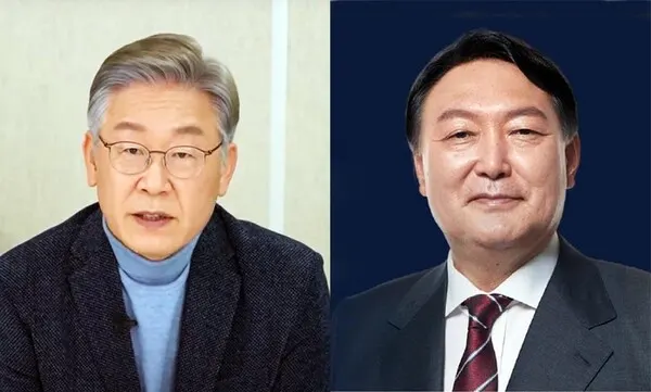 [차기 대선후보 여론조사] 이재명 35.7%, 윤석열 25.2% (출처= 이재명 유튜브, 윤석열 SNS)