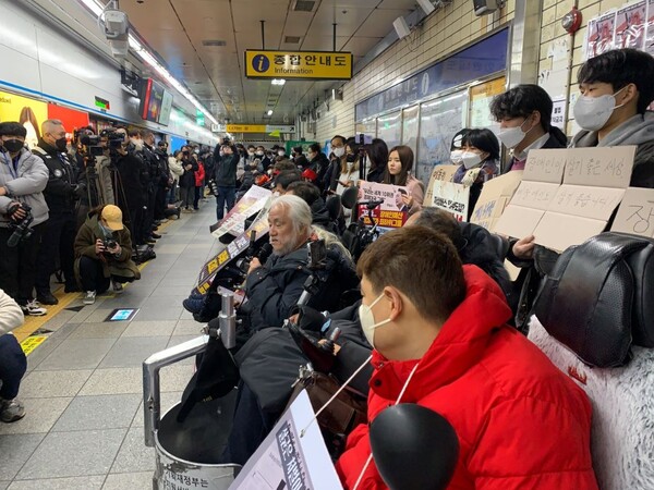 전국장애인차별철폐연대(이하 전장연) (사진=전장연 SNS)