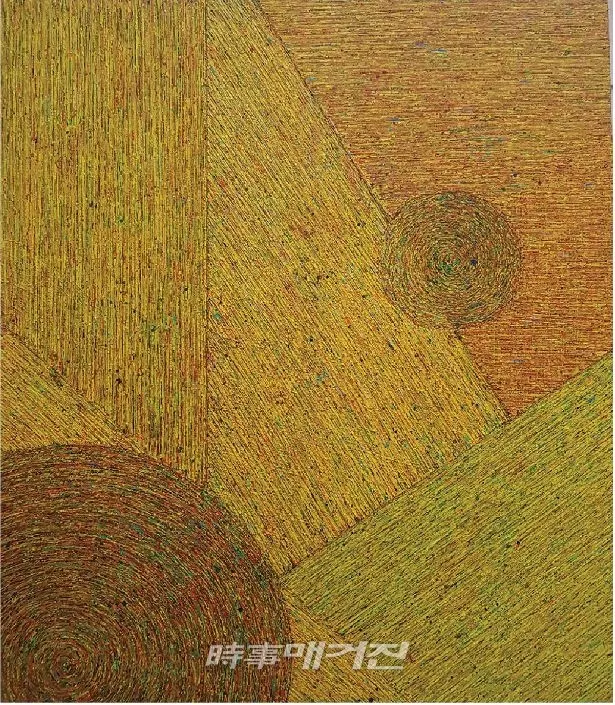 HOMO VIATOR - 길을 걷는 者, 62.6cm x 72.7cm Acrylic, Syringe(주사기선묘), 조미화