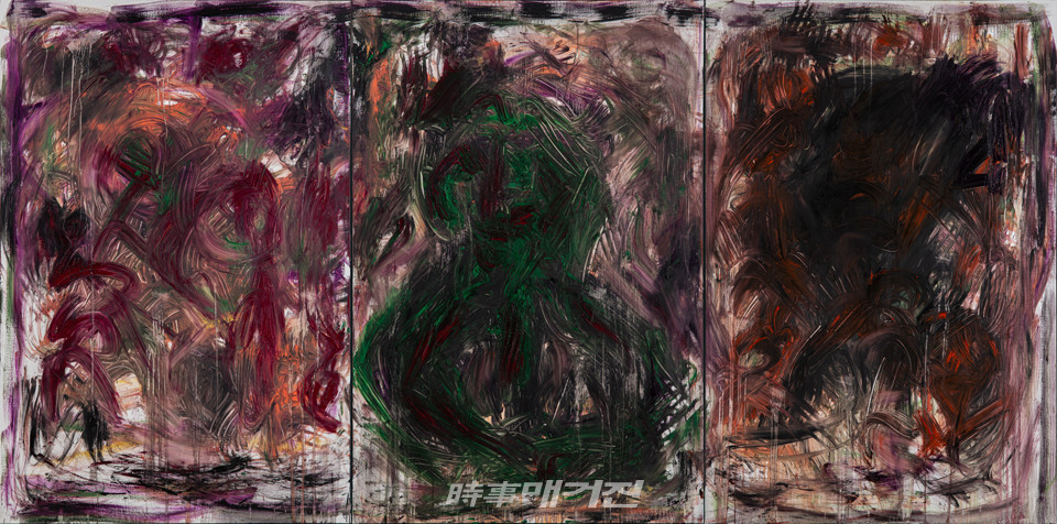 김상표_미륵자화상3-COVID19_캔버스에 유채_193.9×390.9cm_2020