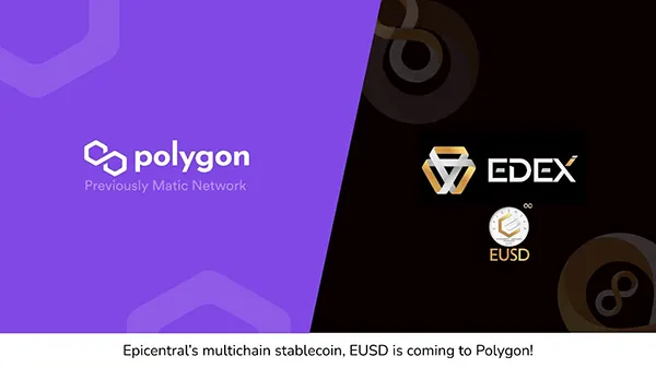 폴리곤(왼쪽),EDEX 및 EUSD(오른쪽) 로고 (사진=에픽센터)