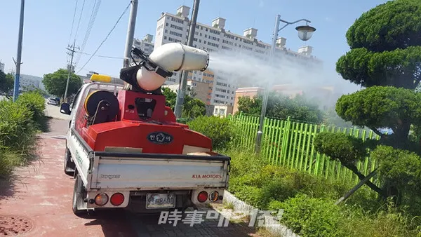 목포시는 해남과 무안에서 일명 화상벌레로 불리는 ‘청딱지개미반날개’가 출몰함께 따라 시민들에게 주의를 당부하고 퇴치를 위한 일제 방역 방제 활동에 나섰다.(사진_목포시청)