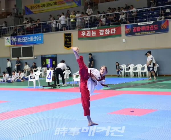 공인 품새에 참가한 해외 선수 경기 장면 (사진_정연수 기자)