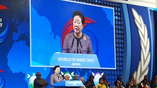 세계평화정상연합창립개회식에서 한학자총재는 기조연설에서 "창조주하나님의 본질을 알아야 한다"