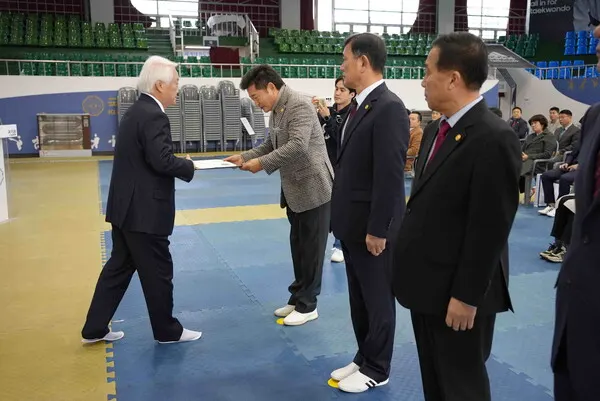 ‘2024년도 교수(강사) 및 평가위원 위촉식 모습. (사진_국기원)