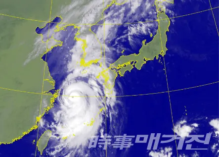 2022년 11호 태풍 힌남노 현재위치 예상경로 5일 오전9시30분 기준 (출처=중화민국 통신부 중앙기상국)
