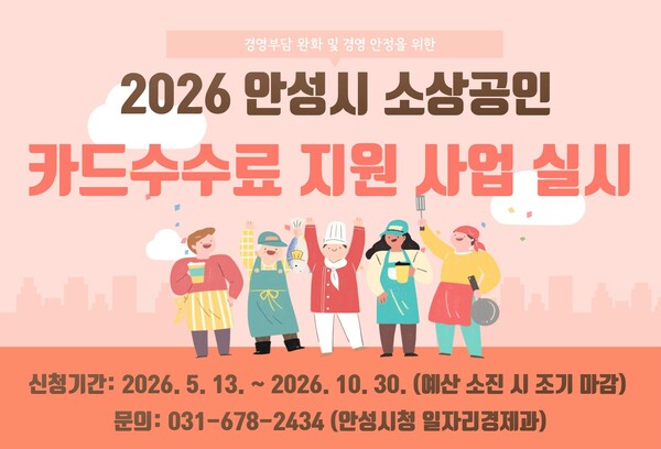 안성시, 소상공인 카드수수료 최대 50만원 지원 (사진_안성시)