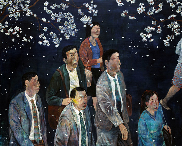 이상권의 '행복한 출근(캔버스에 아크릴, 유채, 130.3×162.0)/ 정읍시립미술관 제공