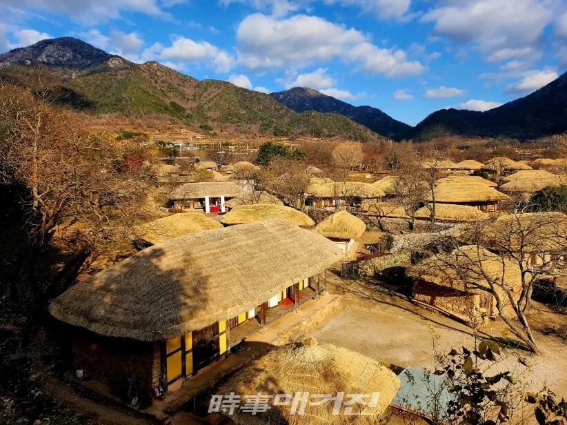 낙안읍성의 초가 마을 풍경.(사진_조용우)
