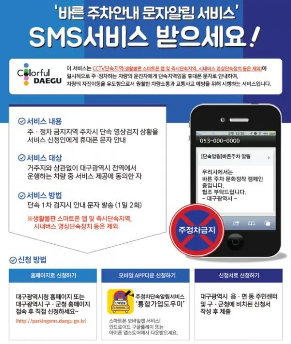 ▲ 바른 주차안내 문자알림 서비스