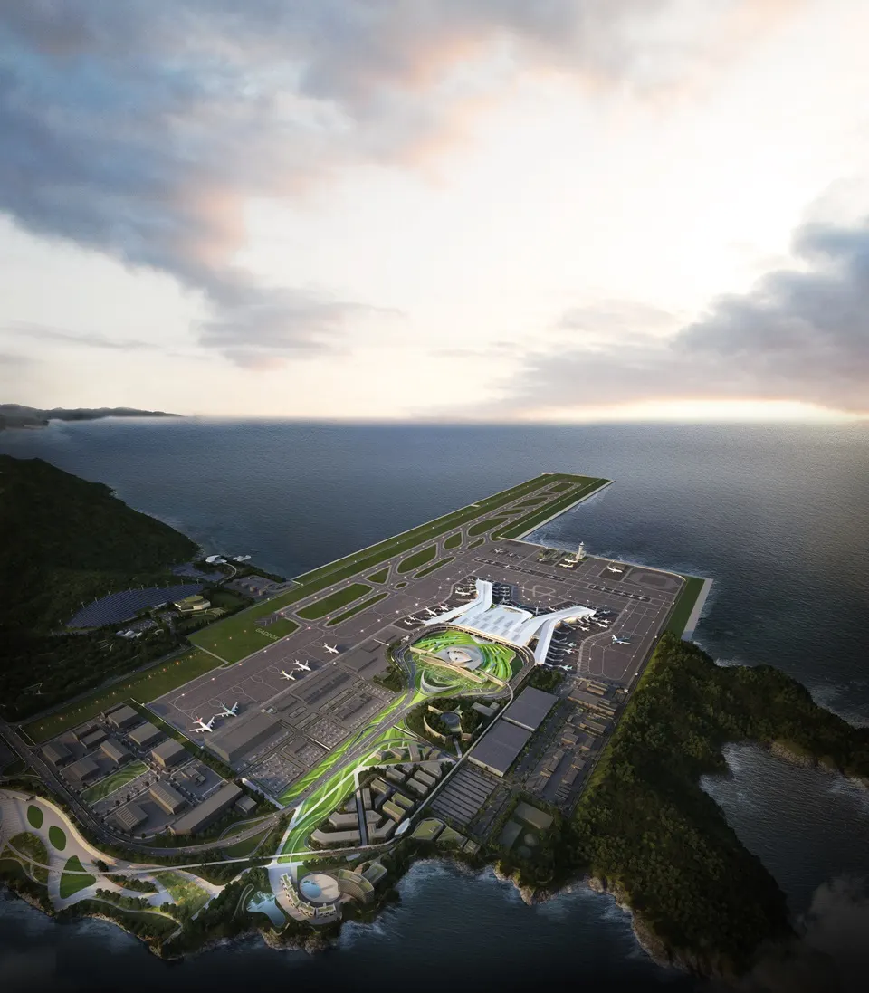 가덕도신공항 전체 조감도.(사진_가덕도신공항건설공단)